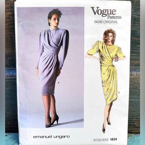 Paris Original Vogue Pattern by Emanuel Ungaro, Uncut Vintage